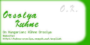 orsolya kuhne business card