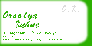 orsolya kuhne business card